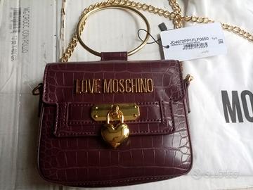borsa moschino prugna coccodrillo 