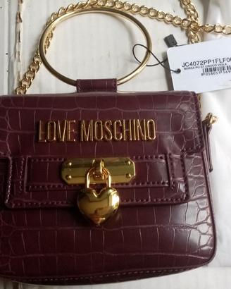 borsa moschino prugna coccodrillo 