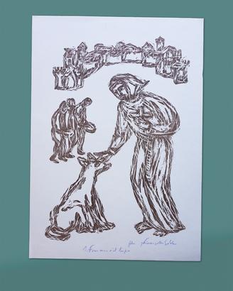 Grande xilografia originale firmata degli anni ’50