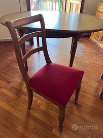6 SEDIE LEGNO IMBOTTITURA ROSSA