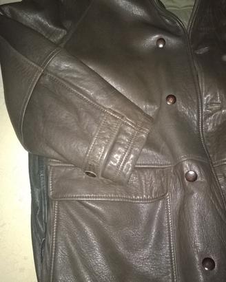 Cappotto in pelle Pollini
