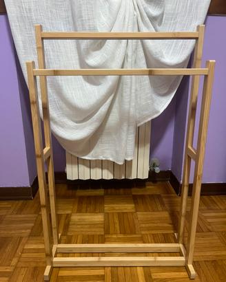 Portasciugamani Ikea con due bracci in bambù