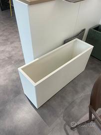 Fioriera Riva 100 x 30 x H.50, bianca, Medes.