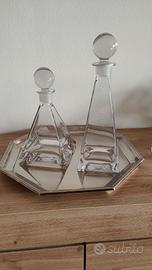 Vassoio Calegaro Italy silver plate ottagonale