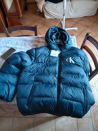 Piumino calvin klein blu scuro taglia L nuovo 