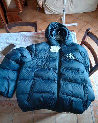 Piumino calvin klein blu scuro taglia L nuovo 