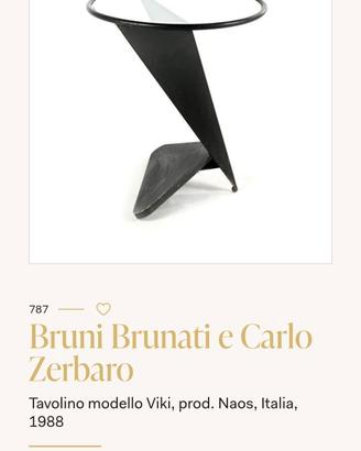 Tavolino vetro metallo NAOS