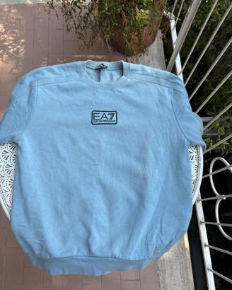 Felpa Girocollo EA7 Emporio Armani Azzurra