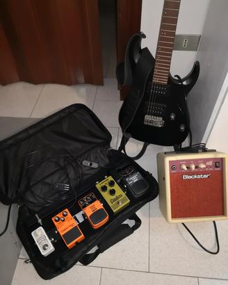 Chitarra elettrica Cort X 100 pedali effetti ampli