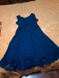 Abito pizzo blu