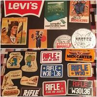 Lotto 19 adesivi anni 80 teamatica Jeans