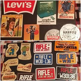 Lotto 19 adesivi anni 80 teamatica Jeans