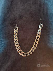 Collana a catena argentata chunky – Stile moderno