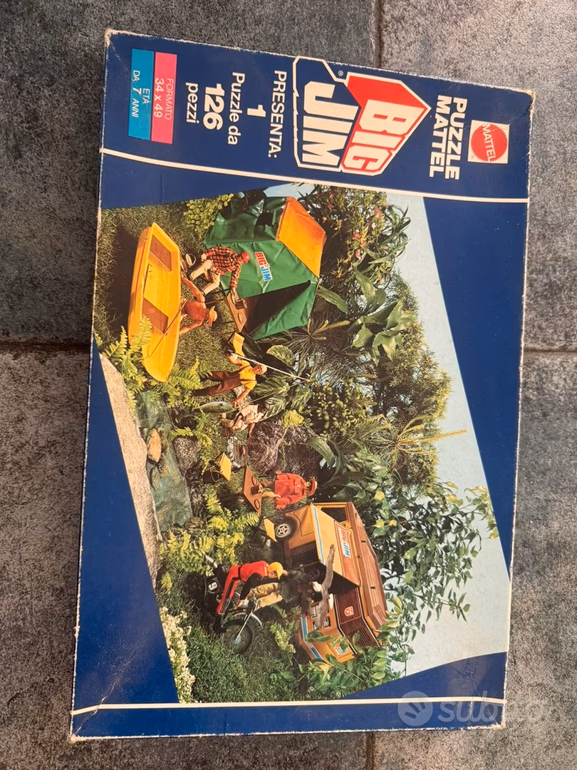 Puzzle Big Jim "Gli Amici Del West" Mattel - Boîte Vintage Années 80