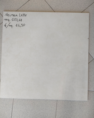 Piastrella gres neutra latte 60x60