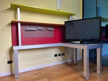 Libreria marca Calligaris con scrivania scorrevole