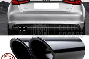 TERMINALI di Scarico AUDI A3 8V Neri Acciaio Inox