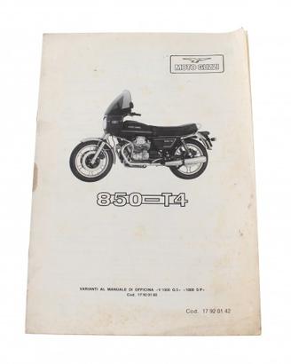 Variante manuale officina Moto Guzzi 850 T4