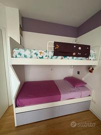 LETTO A CASTELLO NIDI CON COMODINO