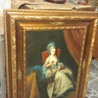 quadro dama del 700