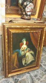 quadro dama del 700