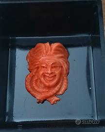 Testa di Medusa in corallo, artig Torre del Greco 