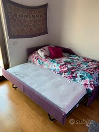 Letto con contenitore e secondo letto incorporato