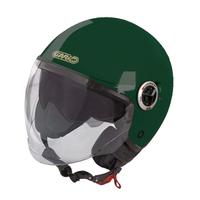 casco jet doppia visiera Gari  VERDE INGLESE tg m