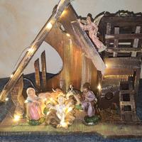 Capanna Presepe in legno; Wooden Nativity Hut