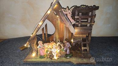 Capanna Presepe in legno; Wooden Nativity Hut