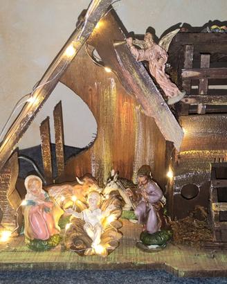 Capanna Presepe in legno; Wooden Nativity Hut