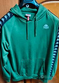 Felpa Kappa originale  verde con bande logo 