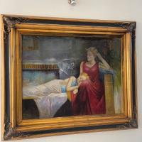 Grande quadro 105x130 con cornice dorata