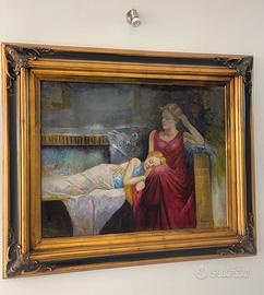 Grande quadro 105x130 con cornice dorata