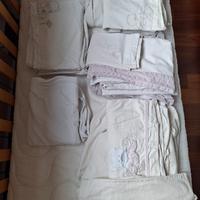 materasso+piumone+lenzuola lettino