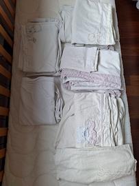 materasso+piumone+lenzuola lettino