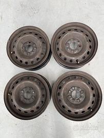 4 Cerchi ferro 13 pollici Fiat Panda