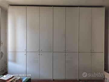 Armadio 7 ante laminato bianco