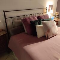 Letto in ferro battuto con contenitore 