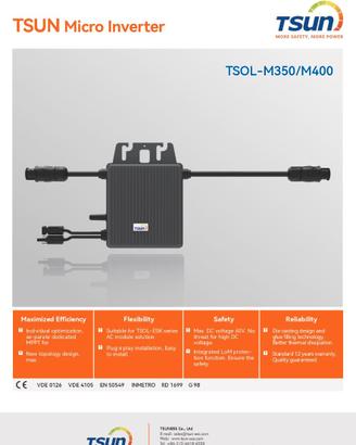 Microinverter plug and play TSUN da 300 W