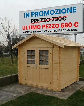 CASETTA DI LEGNO 6MQ - 19mm - MOD. SORRENTO