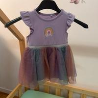 Vestito bambina arcobaleno glitter