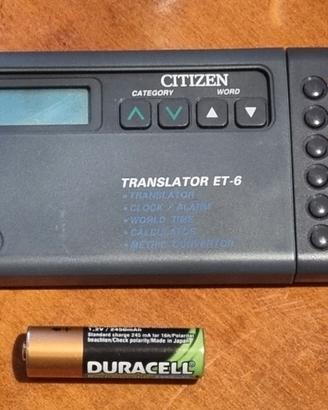 Traduttore elettronico portatile CITIZEN ET-6 1990