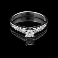 ANELLO IN ORO BIANCO 18KT CON BRILLANTI 0.31 CT