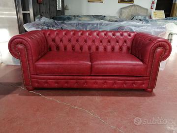 2 posti max Chester in pelle vintage o spessorata