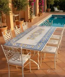 Tavolo in pietra lavica personalizzabile 200x100