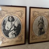 Quadri stampe antiche apache e cowboy