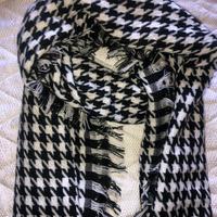 Sciarpa Pied-de-poule bianco e nero