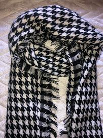 Sciarpa Pied-de-poule bianco e nero