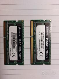 N. 2 banchi di Ram DDR3 da 4 GB ciascuno